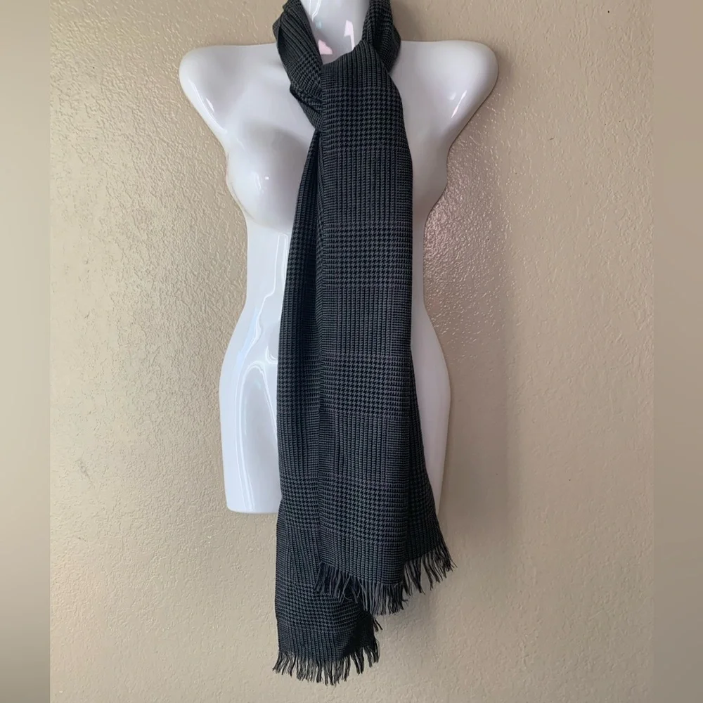 Polo Ralph Lauren Wool Houndstooth Old Money Preppy Scarf